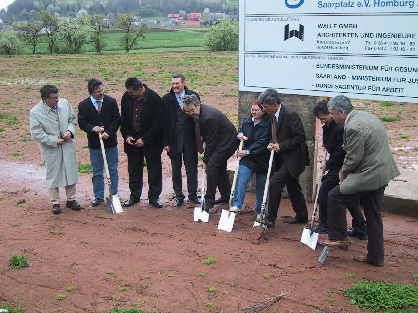 Lebenshilfe Blieskastel  Neubau Werkstatt fr Behinderte - Spatenstich
