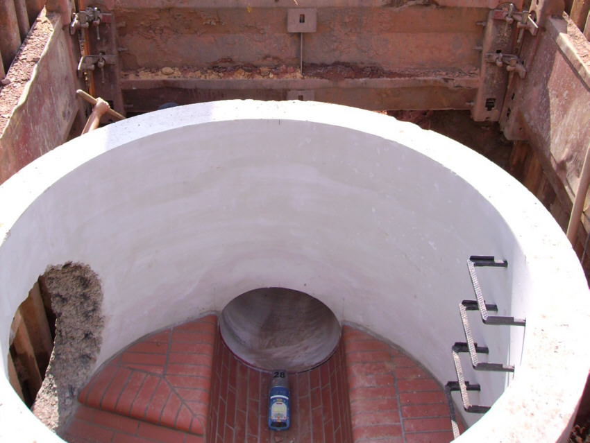 Hauptsammler Bliesmengen-Bolchen 1. Bauabschnitt Abwasseranlage Kleinblittersdorf - Schachtunterteil