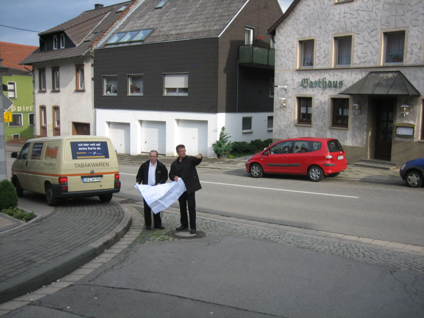Abwasseranlage Ommersheim Kanalsanierung - Vorbereitende Arbeiten in der Saarpfalz-Strasse