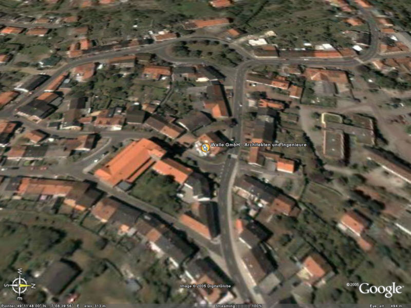 Google Earth: Bro Walle aus dem Weltall.