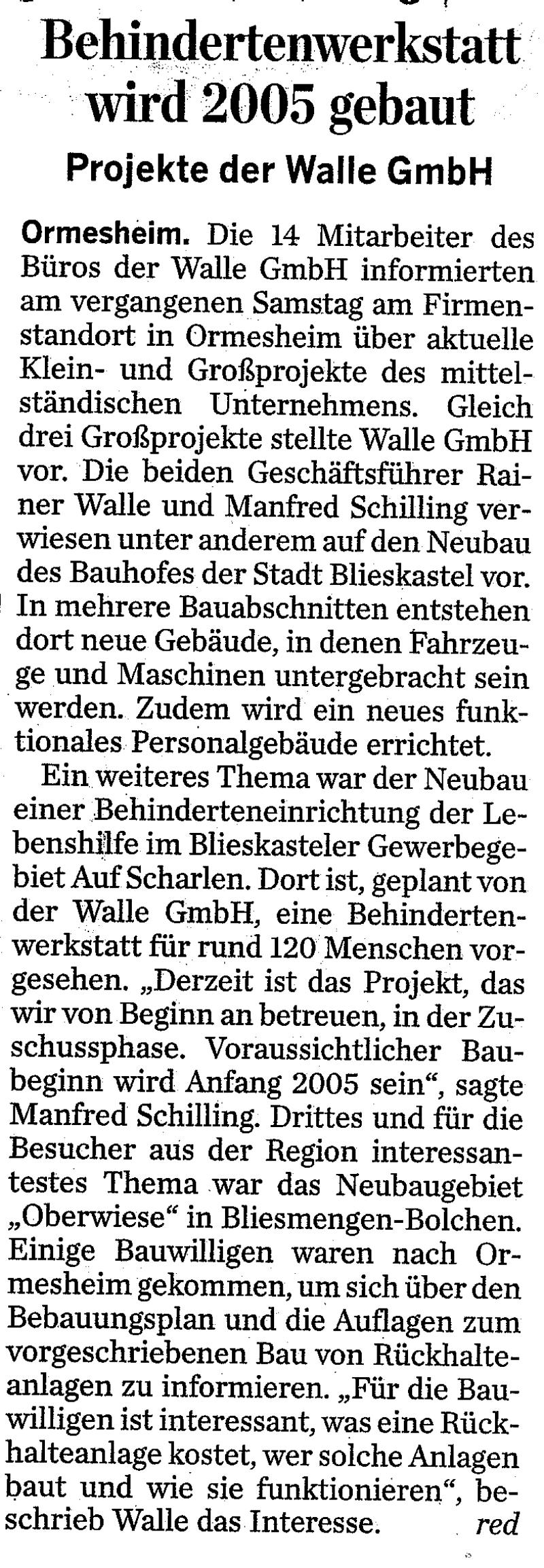 Projekte Walle:  Walle GmbH informiert �ber aktuelle Projekte Gleich drei laufende Gro�projekte