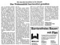 Barrierefreies Wohnumfeld. Die sinnvolle Investition in die Zukunft (03.05.2006)
