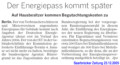 Energiepass (Artikel SZ vom 23.12.05)