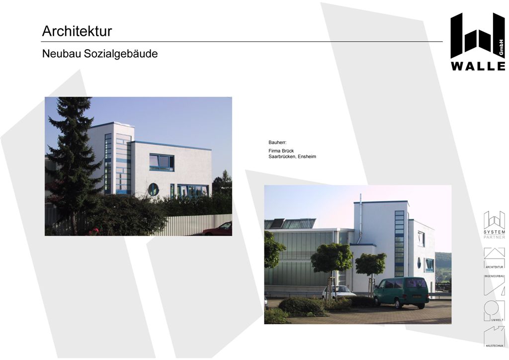 Neubau eines Sozialgeb�udes, Saarbr�cken Ensheim.