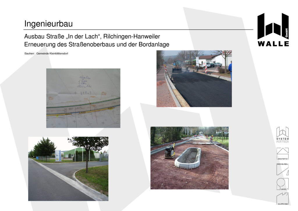 Erneuerung des Straenoberbaus und der Bordanlage