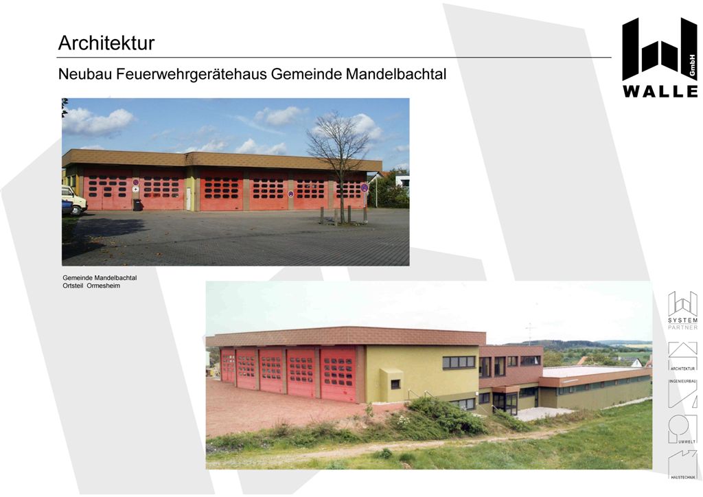 Neubau eines Feuerwehrgertehauses, Mandelbachtal Ormesheim.