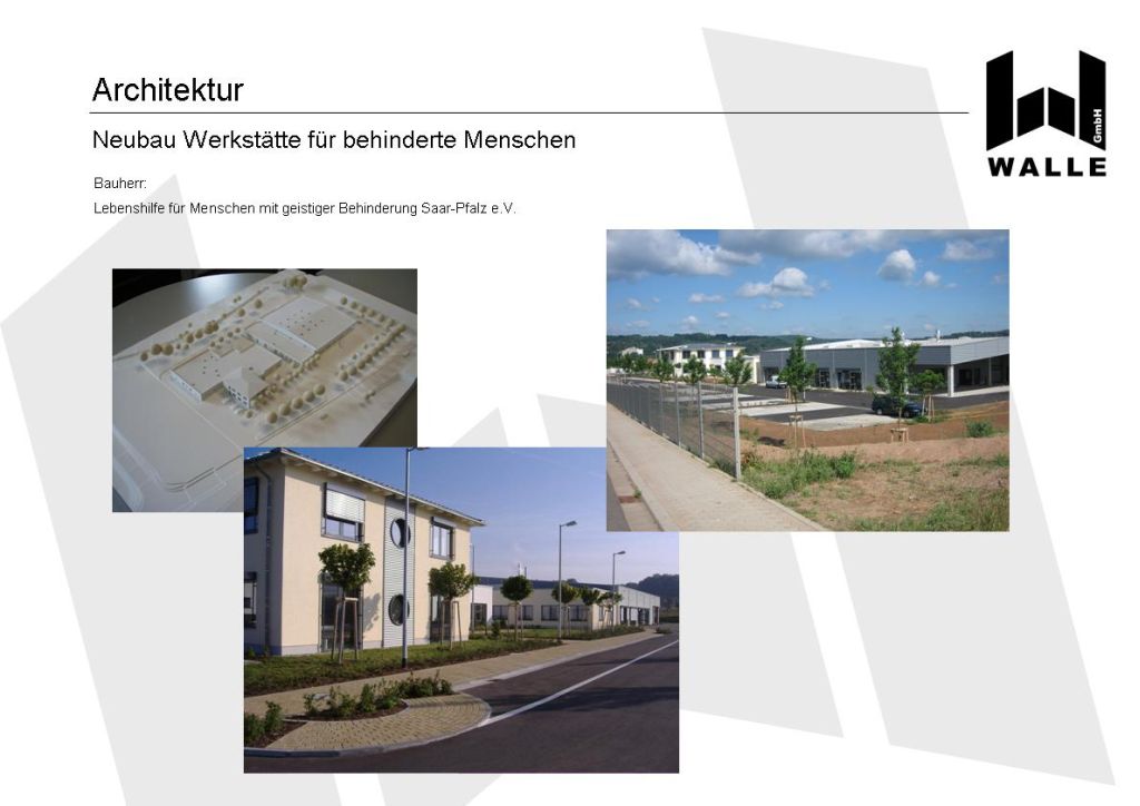 Neubau Werksttte fr behinderte Menschen, Blieskastel, Saarpfalz
