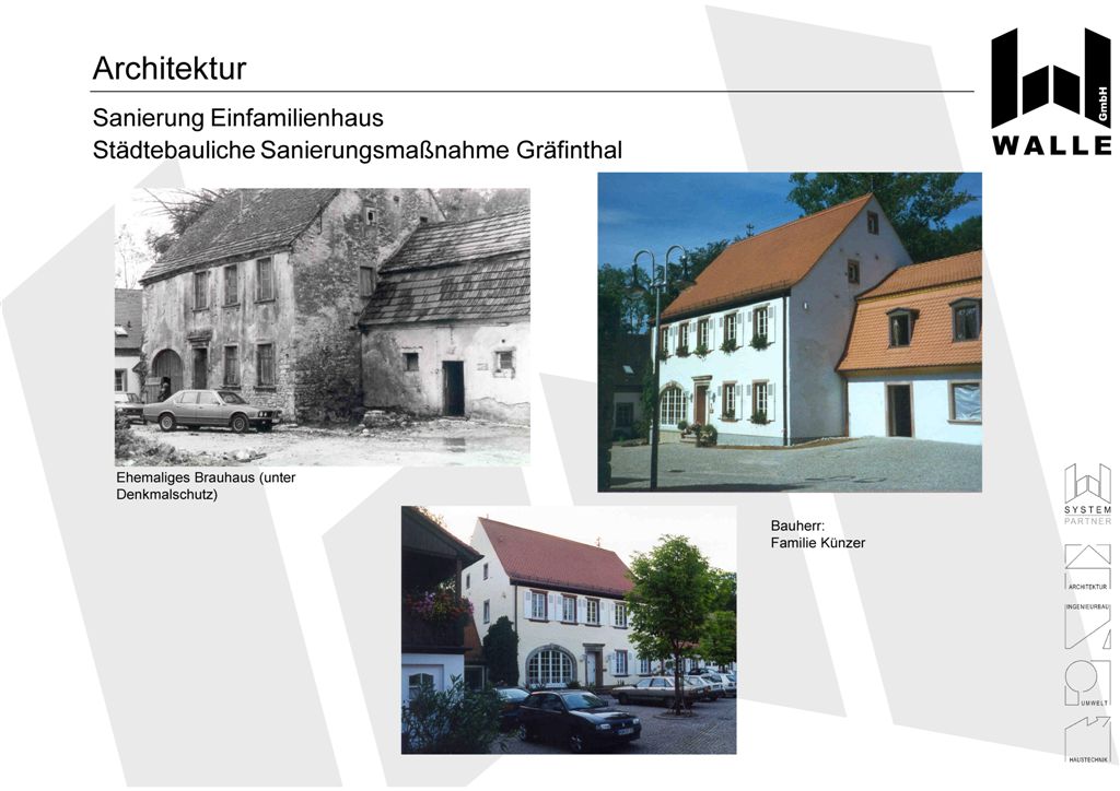 Sanierung Einfamilienhaus, Stdtebauliche Sanierungsmanahme Grfinthal, Mandelbachtal